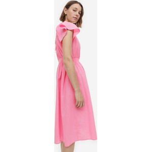 Różowa sukienka H & M z krótkim rękawem maxi