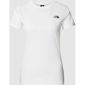 T-shirt The North Face w sportowym stylu z okrągłym dekoltem z bawełny