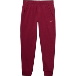 Czerwone spodnie 4F w sportowym stylu z dresówki