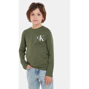 Zielona koszulka dziecięca Calvin Klein z jeansu