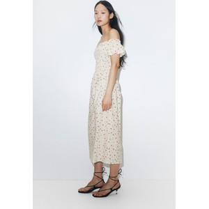 Sukienka H & M maxi z bawełny z odkrytymi ramionami