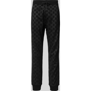 Czarne spodnie Karl Lagerfeld w młodzieżowym stylu z nadrukiem