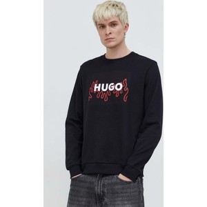 Czarna bluza Hugo Boss z nadrukiem