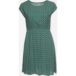 Zielona sukienka born2be z krótkim rękawem mini