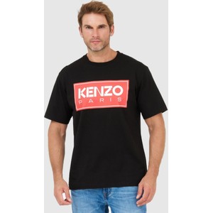 Czarny t-shirt Kenzo z krótkim rękawem w młodzieżowym stylu