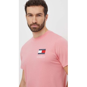 Różowy t-shirt Tommy Jeans z nadrukiem