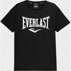 Czarny t-shirt Everlast z krótkim rękawem z dzianiny