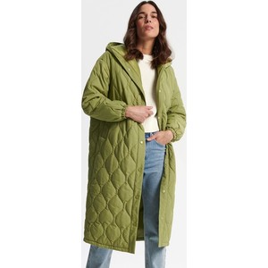 Zielony płaszcz Sinsay w stylu casual bez kaptura