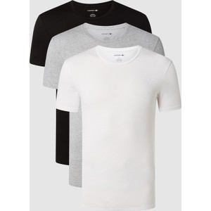 Lacoste T-shirt o kroju slim fit z bawełny w zestawie 3 szt.