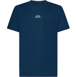 Niebieski t-shirt Oakley z tkaniny z krótkim rękawem w stylu casual