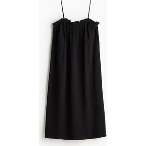 Czarna sukienka H & M mini z okrągłym dekoltem oversize