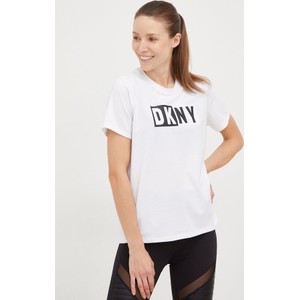 T-shirt DKNY z krótkim rękawem w młodzieżowym stylu z okrągłym dekoltem
