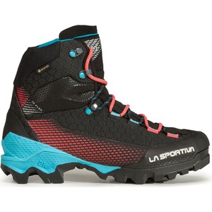 Czarne buty trekkingowe La Sportiva z płaską podeszwą z goretexu