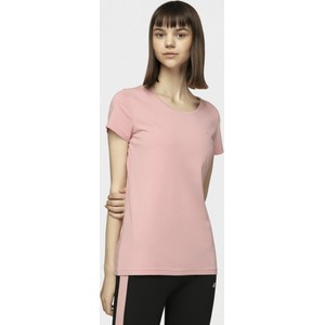 Różowy t-shirt 4F z krótkim rękawem