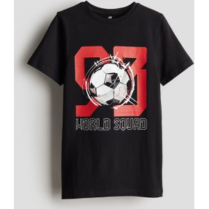 Czarna koszulka dziecięca H & M dla chłopców