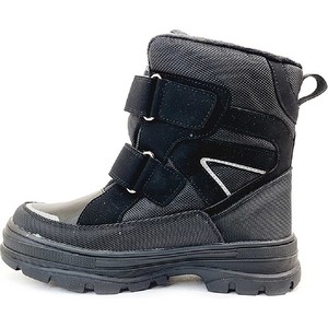 Czarne buty dziecięce zimowe Weestep dla chłopców z wełny
