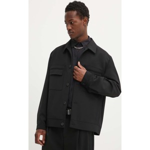 Czarna kurtka Hugo Boss z wełny w stylu casual