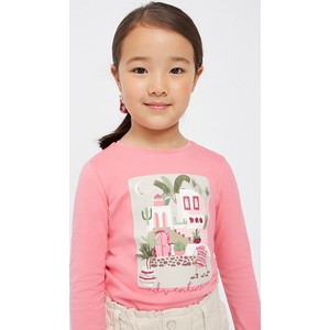 Różowa bluzka dziecięca Mayoral dla dziewczynek z długim rękawem