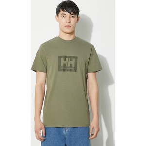 T-shirt Helly Hansen z nadrukiem w młodzieżowym stylu z krótkim rękawem