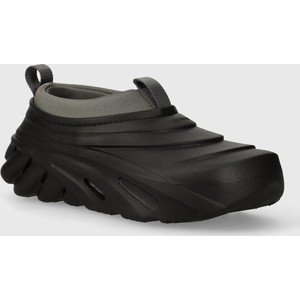 Czarne buty sportowe Crocs w sportowym stylu sznurowane
