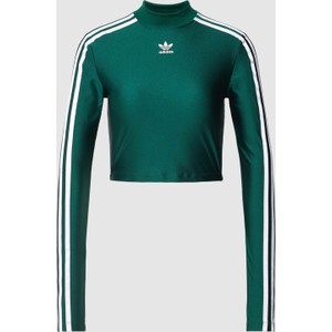 Zielona bluzka Adidas Originals z okrągłym dekoltem