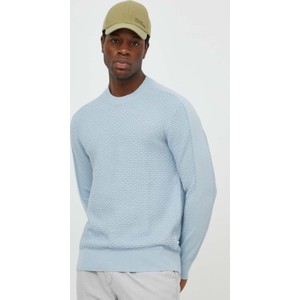 Niebieski sweter Armani Exchange z bawełny