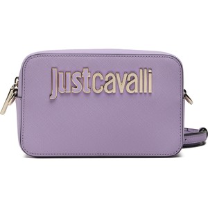 Fioletowa torebka Just Cavalli w młodzieżowym stylu na ramię matowa