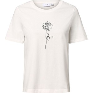 T-shirt Vila z bawełny w młodzieżowym stylu z okrągłym dekoltem