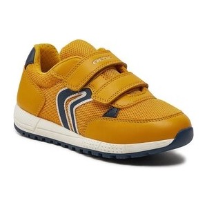 Żółte buty sportowe dziecięce Geox na rzepy