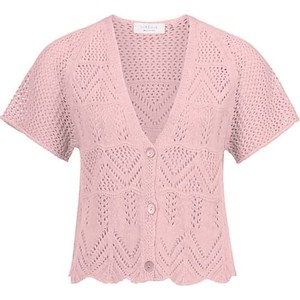 Różowy sweter Rich & Royal z bawełny w stylu casual