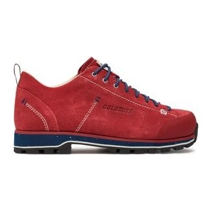 Czerwone buty trekkingowe Dolomite z płaską podeszwą sznurowane