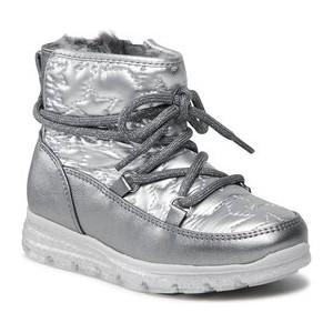 Srebrne buty dziecięce zimowe Mayoral sznurowane