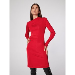 Czerwona sukienka Rage Age w stylu casual mini z długim rękawem
