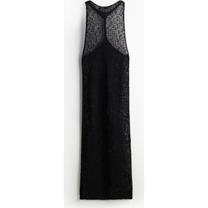 Czarna sukienka H & M maxi na ramiączkach dopasowana