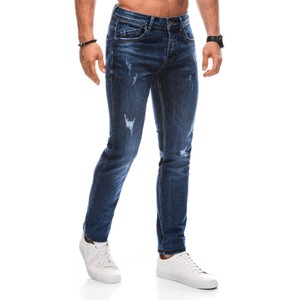 Niebieskie jeansy Edoti w młodzieżowym stylu