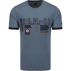 Granatowy t-shirt Aeronautica Militare w młodzieżowym stylu