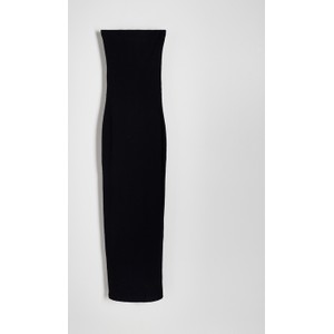 Czarna sukienka Reserved z bawełny bez rękawów dopasowana