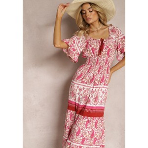 Różowa sukienka Renee maxi z bawełny