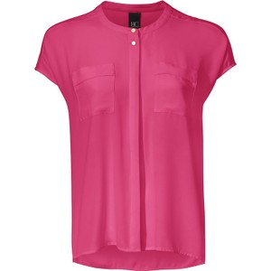 Różowa bluzka Heine z krótkim rękawem z okrągłym dekoltem