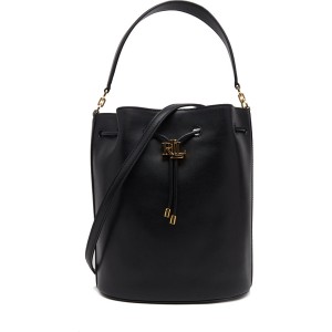 Czarna torebka Ralph Lauren w stylu casual na ramię matowa