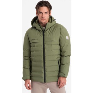 Zielona kurtka Ombre z polaru w stylu casual