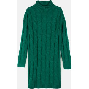 Zielona sukienka Gate prosta z długim rękawem w stylu casual