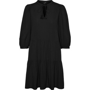 Czarna sukienka Vero Moda w stylu casual mini z długim rękawem