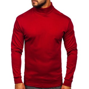 Czerwony sweter Denley w stylu casual z bawełny
