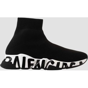 Czarne buty sportowe Balenciaga w sportowym stylu z płaską podeszwą