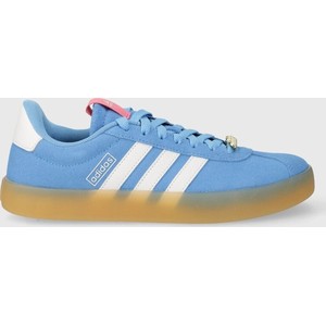 Niebieskie buty sportowe Adidas z zamszu