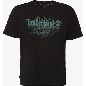 Czarny t-shirt Timberland w młodzieżowym stylu