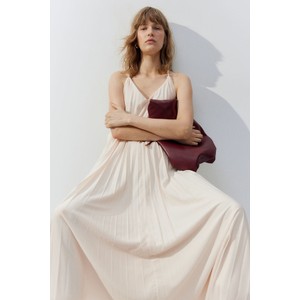 Sukienka H & M trapezowa z dekoltem w kształcie litery v na ramiączkach
