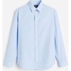 Niebieska koszula H & M z klasycznym kołnierzykiem