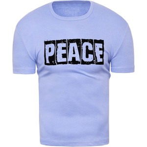Niebieski t-shirt Risardi w młodzieżowym stylu